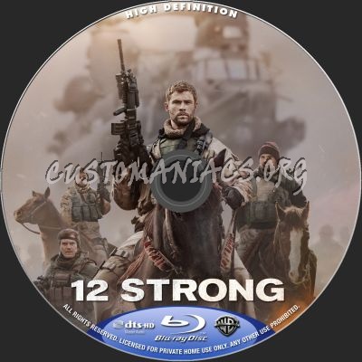 12 Strong blu-ray label