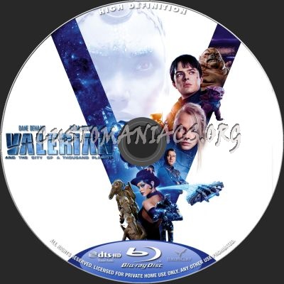 Valerian And The City Of A Thousand Planets blu-ray label