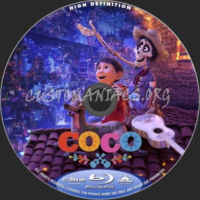 Coco blu-ray label