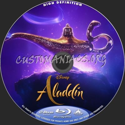 Aladdin (2019) blu-ray label