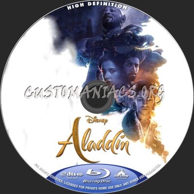 Aladdin (2019) blu-ray label