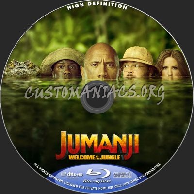 Jumanji - Welcome To The Jungle blu-ray label