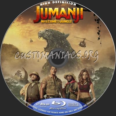 Jumanji - Welcome To The Jungle blu-ray label