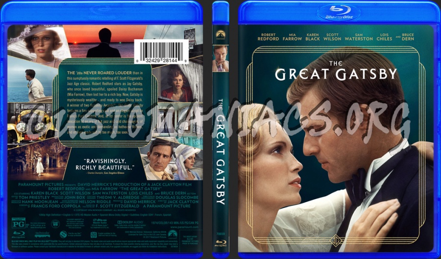 The Great Gatsby (1974) blu-ray cover