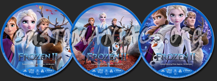 Frozen II blu-ray label