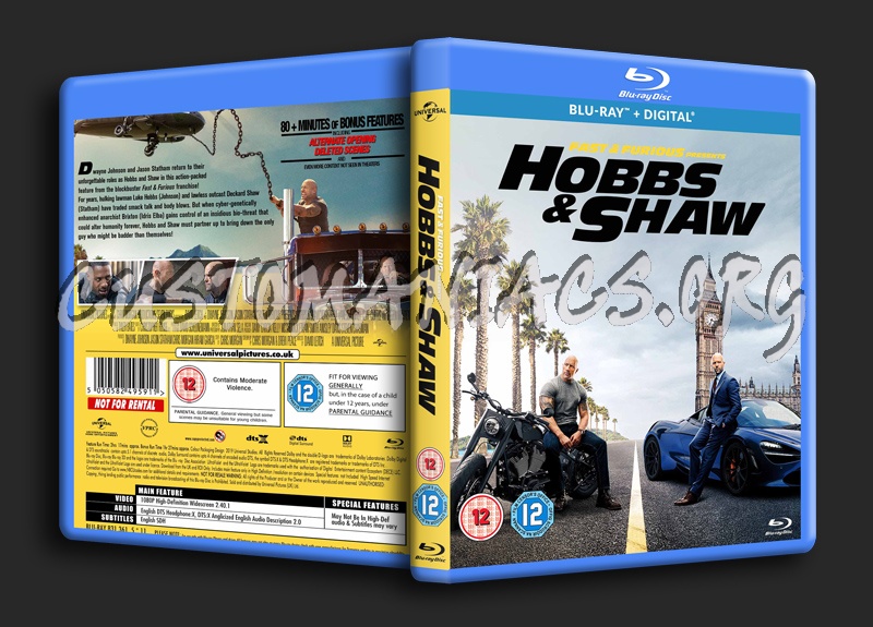 Hobbs & Shaw blu-ray cover