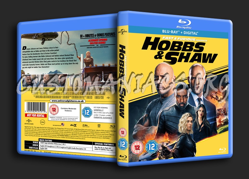 Hobbs & Shaw blu-ray cover