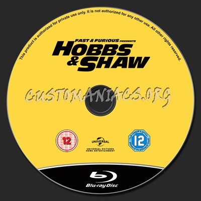 Hobbs & Shaw blu-ray label