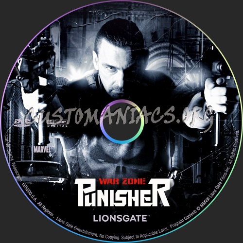 Punisher  War Zone dvd label