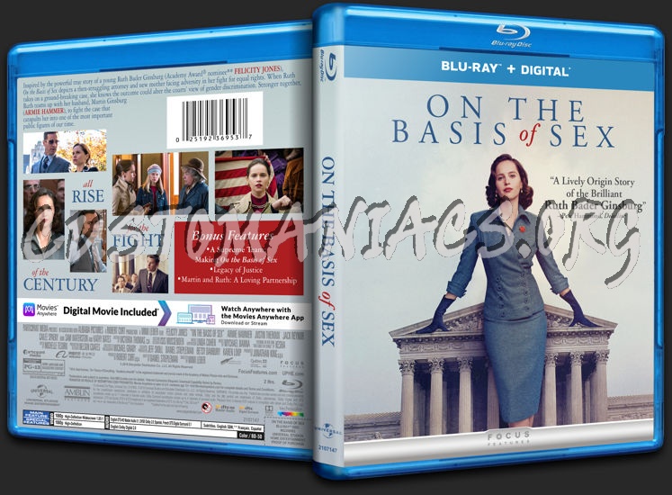 On The Basis Of Sex 2018 Blu Ray Cover Dvd Covers And Labels By Customaniacs Id 259403 Free 