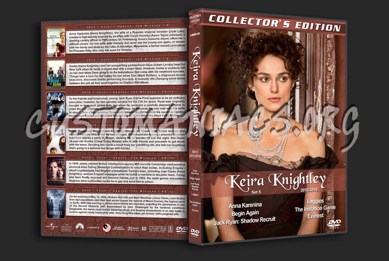 Keira Knightley Filmography - Set 5 (2012-2015) dvd cover