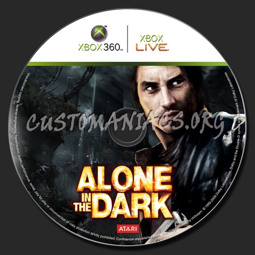 Alone In The Dark dvd label