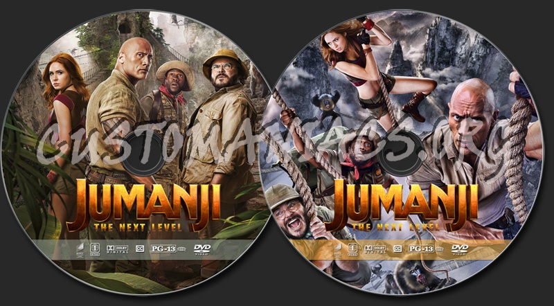 Jumanji: The Next Level dvd label