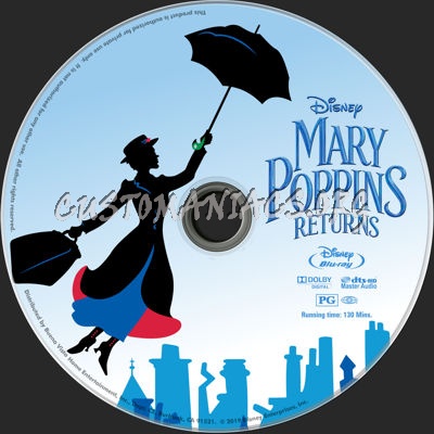 Mary Poppins Returns (2018) blu-ray label