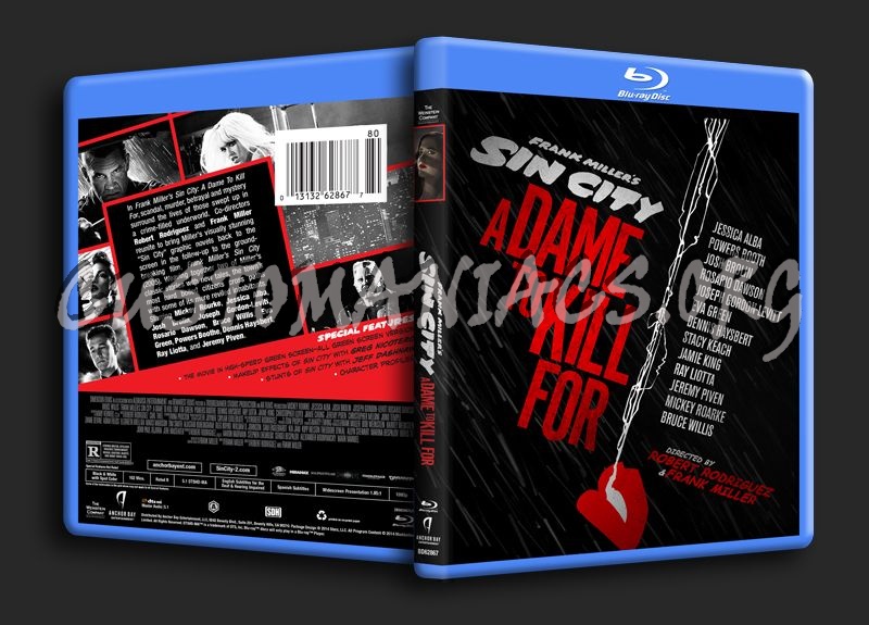 Sin City A Dame To Kill For blu-ray cover