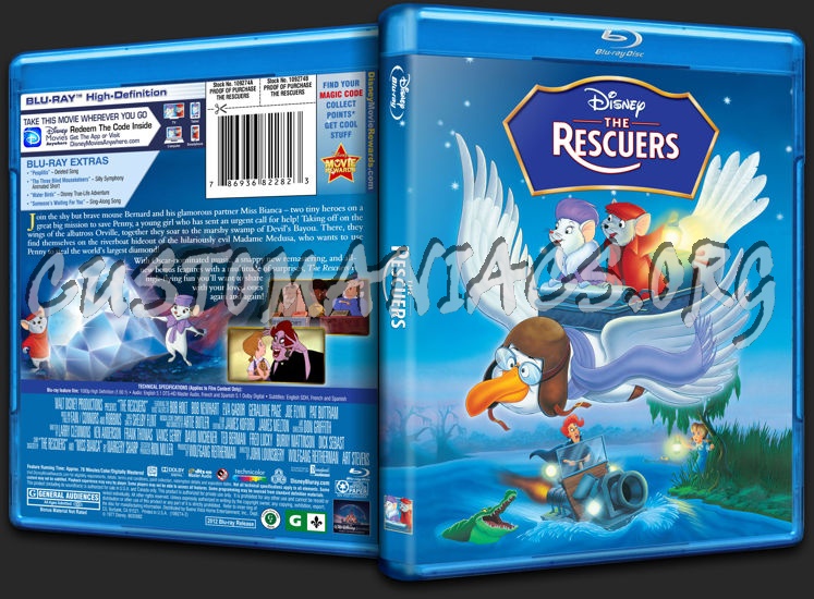 The Rescuers (1977) blu-ray cover