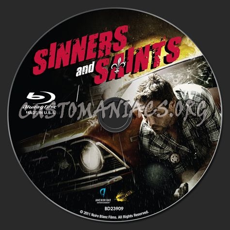 Sinners & Saints blu-ray label