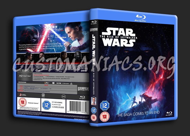 Star Wars The Rise Of Skywalker blu-ray cover