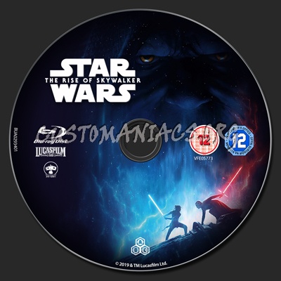 Star Wars The Rise Of Skywalker blu-ray label