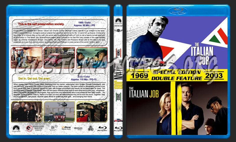 The Italian Job Double Feature blu-ray cover