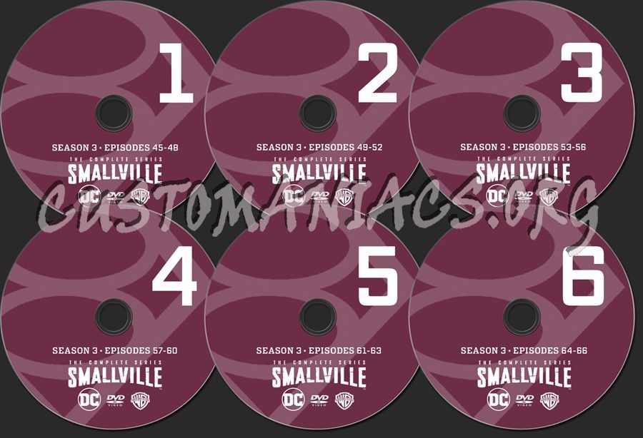 Smallville Season 3 dvd label