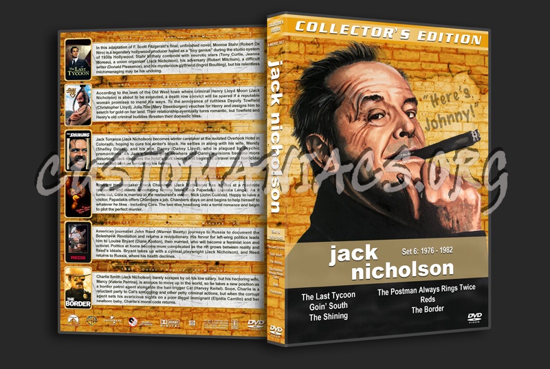 Jack Nicholson Filmography - Set 6 (1976-1982) dvd cover