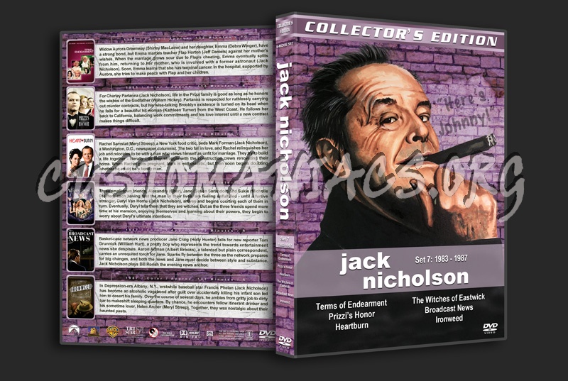 Jack Nicholson Filmography - Set 7 (1983-1987) dvd cover