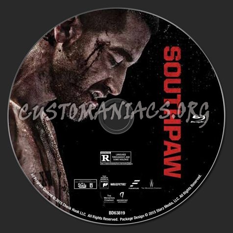 Southpaw blu-ray label