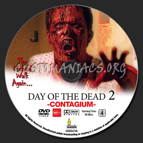 Day Of The Dead 2: Contagium dvd label