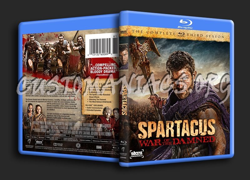 Spartacus War Of The Damned Blu-ray Cover - Dvd Covers & Labels By 