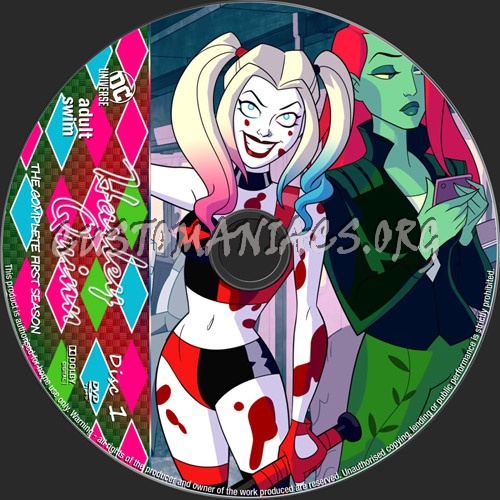 Harley Quinn Season 1 dvd label