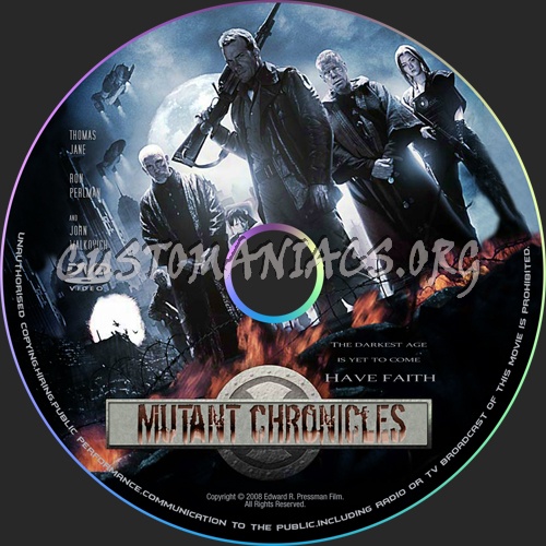 Mutant Chronicles dvd label