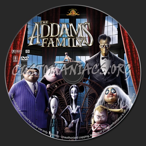 The Addams Family dvd label