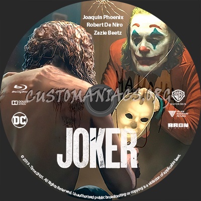 Joker 2019 blu-ray label