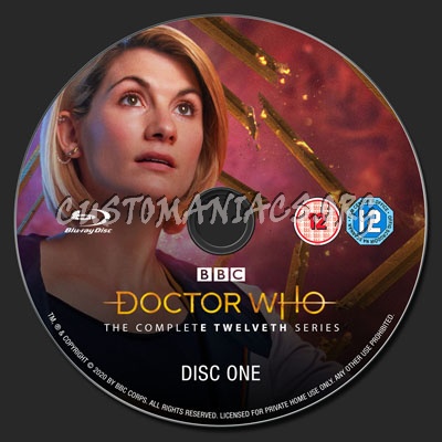 Dr Who Series 12 blu-ray label