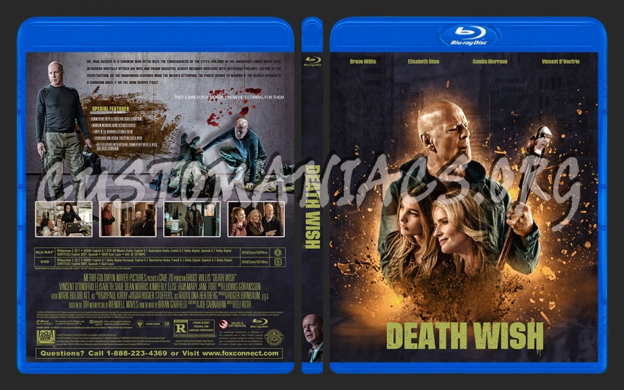 Death Wish (2018) blu-ray cover