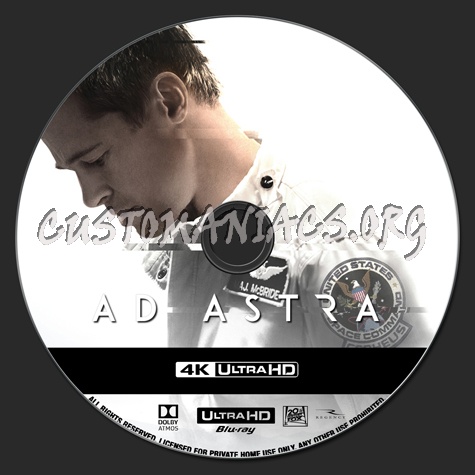 Ad Astra 4K blu-ray label