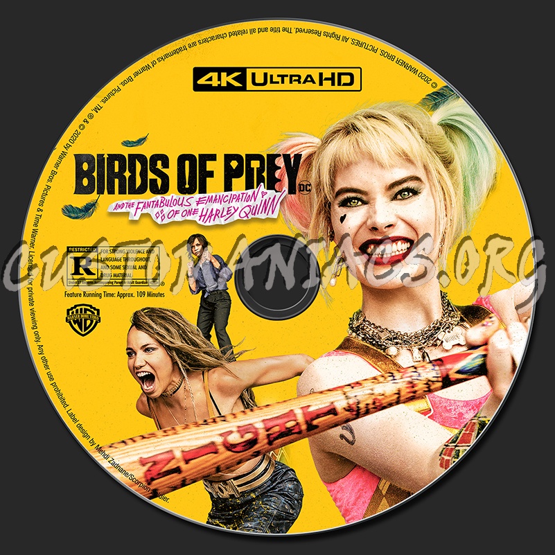 Birds of Prey (2D/4K) blu-ray label