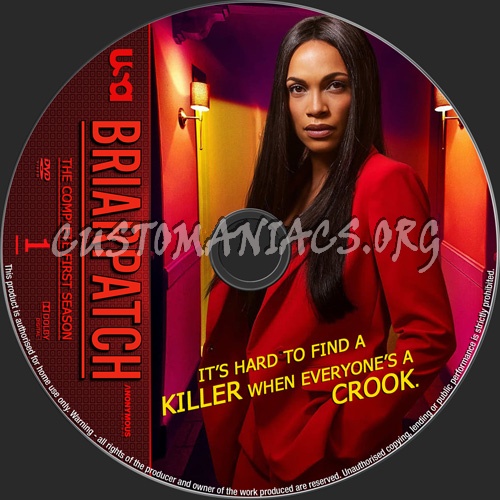 Briarpatch Season 1 dvd label