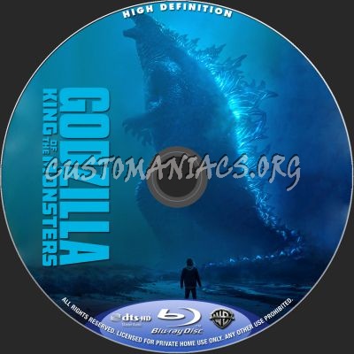 Godzilla - King Of The Monsters blu-ray label