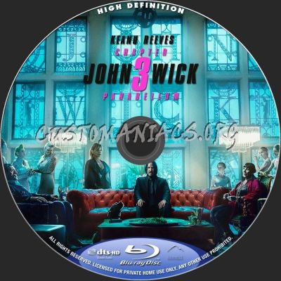 John Wick Chapter 3 blu-ray label