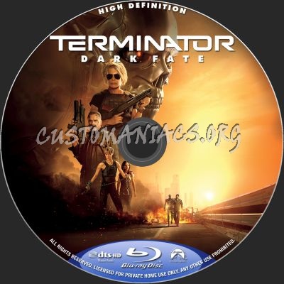 Terminator - Dark Fate blu-ray label