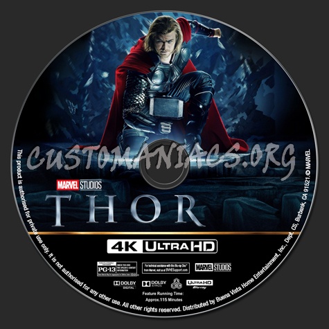 Thor 4K blu-ray label