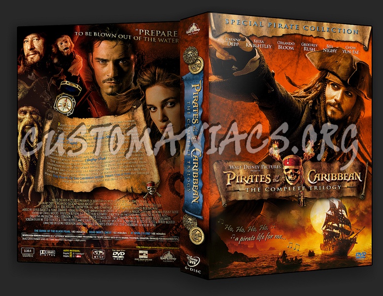 Pirates of The Caribbean Trilogy dvd cover