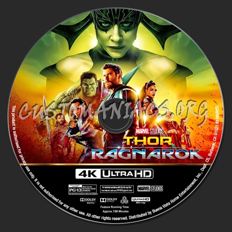 Thor: Ragnarok 4K blu-ray label - DVD Covers & Labels by Customaniacs ...