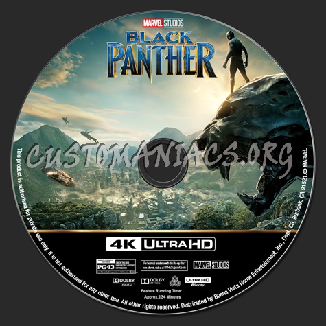 Black Panther 4K blu-ray label