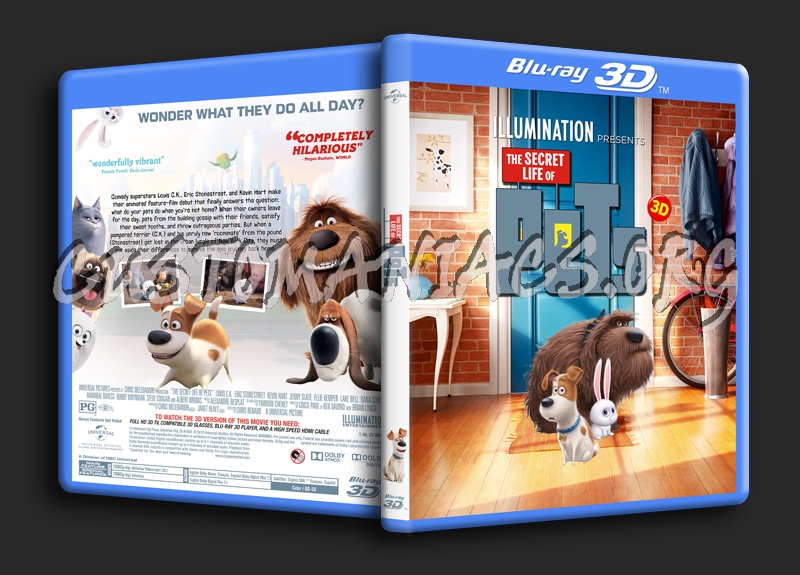 The Secret Life Of Pets 3D dvd cover