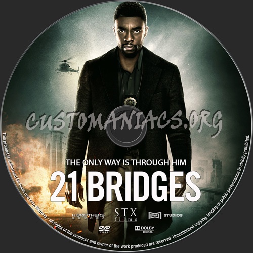 21 Bridges dvd label