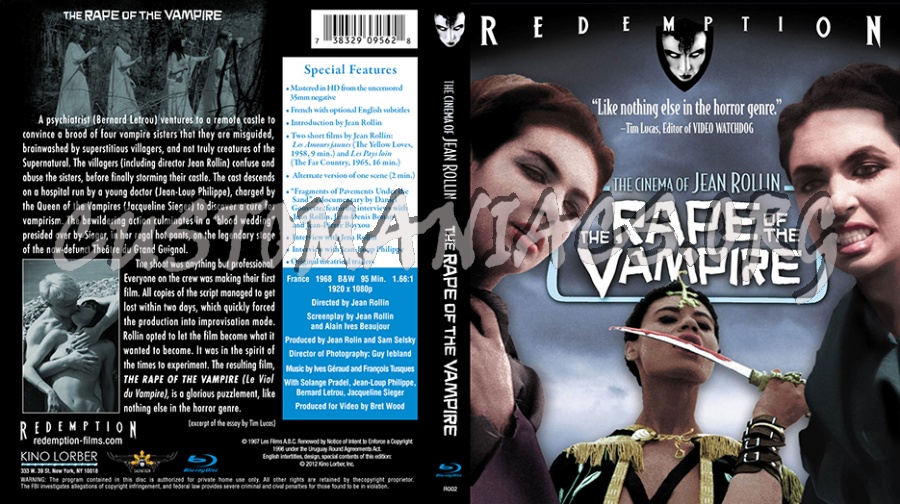 The Rape of the Vampire (1968) blu-ray cover