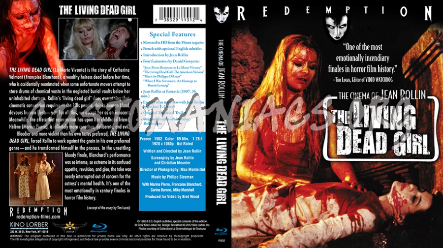 The Living Dead Girl (1982) blu-ray cover